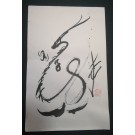 DRAGON - Wurm - Andy Lee Signed Original Con Style Fan Painting